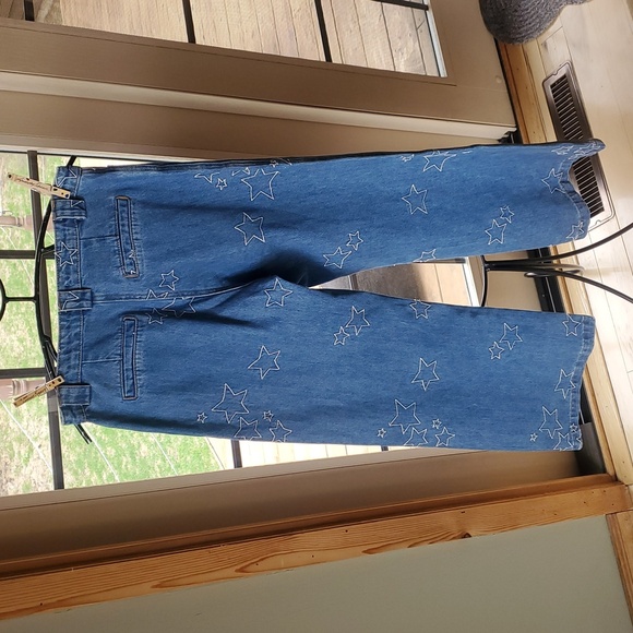 Stella Nova Cate Denim Stars Embroidered Sz. S Jeans NWT - Picture 7 of 12